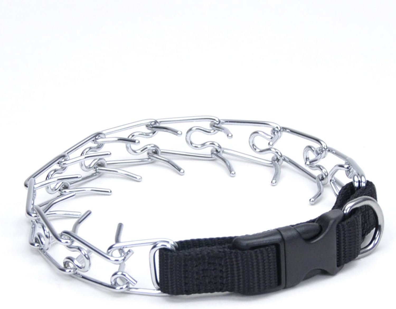 Titan Easy-On Dog Prong Training Collar in use