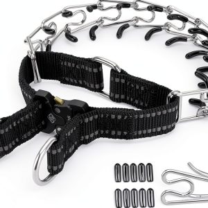 JIPIMON Dog Pinch Training Collar Stainless Steel-0