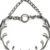 Herm Sprenger Chrome Plated Steel Prong Dog Collar Medium Silver 3.2mm-0