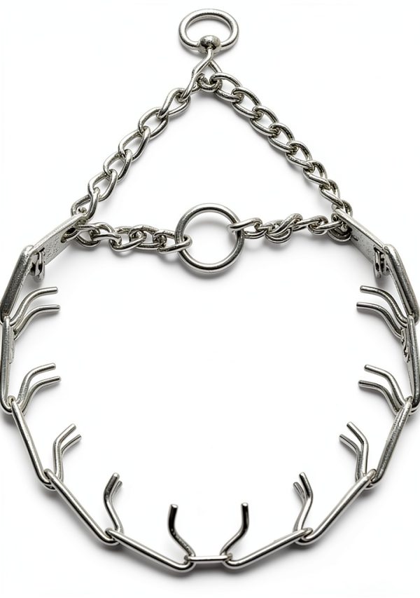 Herm Sprenger Chrome Plated Steel Prong Dog Collar Medium Silver 3.2mm-0