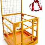 Forklift Safety Cage 43x45 Yellow 1400lb Capacity by GlowGenesis-0