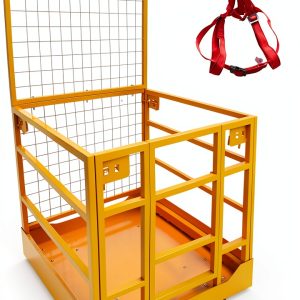 Forklift Safety Cage 43x45 Yellow 1400lb Capacity by GlowGenesis-0