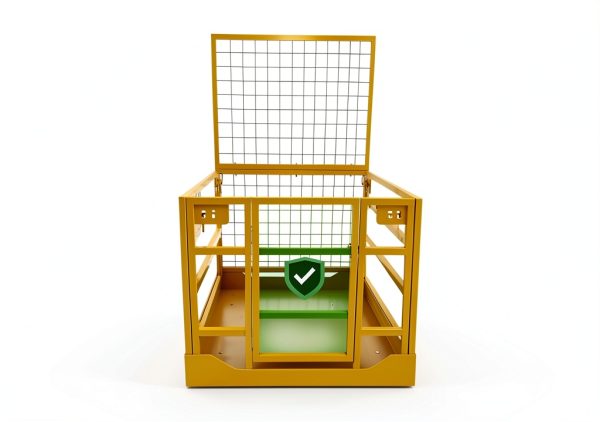 Forklift Safety Cage 43x45 Yellow 1400lb Capacity by GlowGenesis-5