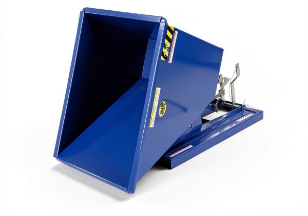 Vestil D-50-MD Steel Medium Duty Self Dumping Hopper 1/2 Cubic Yard 4000 Lb. Capacity Blue-5