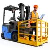 Forklift Safety Cage 43x45 Yellow 1400lb Capacity by GlowGenesis-2