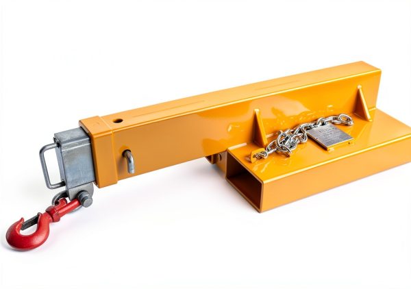 Silver Forklift Short Mobile Crane Lifting Hoist Jib Boom Attachment – 9900lb Capacity, Heavy Duty Tool For Forklifts Industrial Use-3