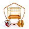 Forklift Safety Cage 36x36 Sidasu 1200lb Man Lift Basket with Wheels-3