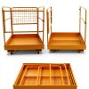 Forklift Safety Cage 36x36 Sidasu 1200lb Man Lift Basket with Wheels-2