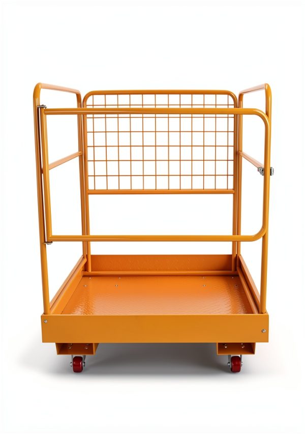 Forklift Safety Cage 36x36 Sidasu 1200lb Man Lift Basket with Wheels-6