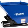 Global Industrial 1/2 Cu Self Dump Forklift Hopper 6000 lb Blue/Black-0