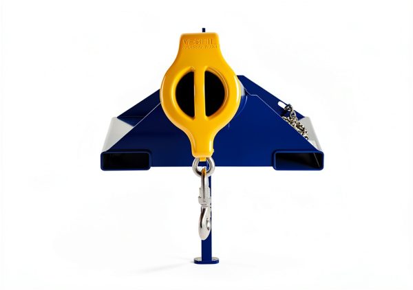 Vestil LM-F15-4-24 Steel Lift Master Boom 24 In. Fixed 15 Degrees 4,000 Lb. Capacity Blue and Yellow-2