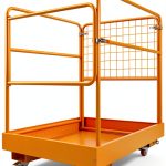 Forklift Safety Cage 36x36 Sidasu 1200lb Man Lift Basket with Wheels-0