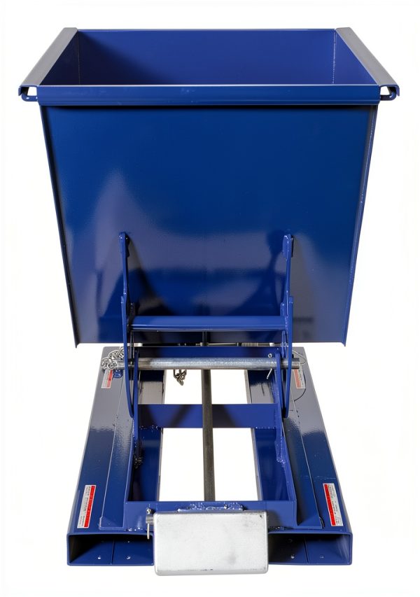Vestil D-50-MD Steel Medium Duty Self Dumping Hopper 1/2 Cubic Yard 4000 Lb. Capacity Blue-2
