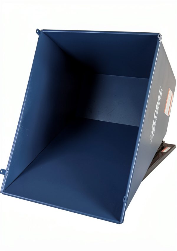 Global Industrial 1/2 Cu Self Dump Forklift Hopper 6000 lb Blue/Black-2