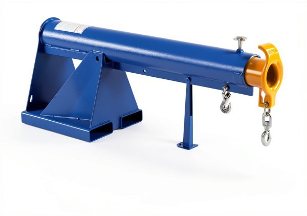 Vestil LM-1T-4-11 Steel Telescoping Lift Boom 11 In. Fork Pocket Center 4,000 Lb. Capacity Blue and Yellow-0
