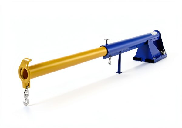 Vestil LM-1T-4-11 Steel Telescoping Lift Boom 11 In. Fork Pocket Center 4,000 Lb. Capacity Blue and Yellow-1