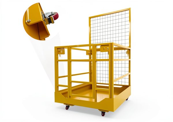 Forklift Safety Cage 43x45 Yellow 1400lb Capacity by GlowGenesis-6