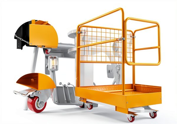 Forklift Safety Cage 36x36 Sidasu 1200lb Man Lift Basket with Wheels-4