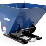 Global Industrial 2 Cu Yd Self Dumping Forklift Hopper Bump Release-0