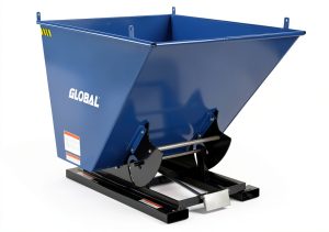 Global Industrial 2 Cu Yd Self Dumping Forklift Hopper Bump Release-0
