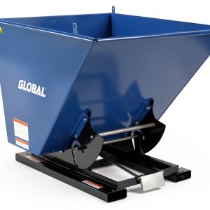 Global Industrial 2 Cu Yd Self Dumping Forklift Hopper Bump Release-0