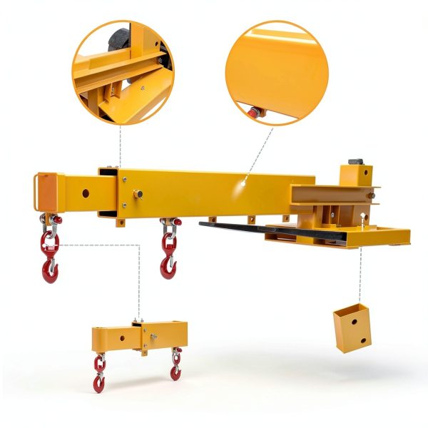 Forklift Crane 6000lb Capacity Jib Boom Yellow by YINTATECH-1