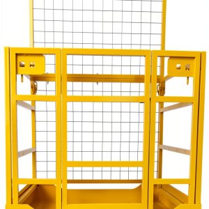 Forklift Safety Cage GarveeTech 1400lb Folding Platform Yellow-0