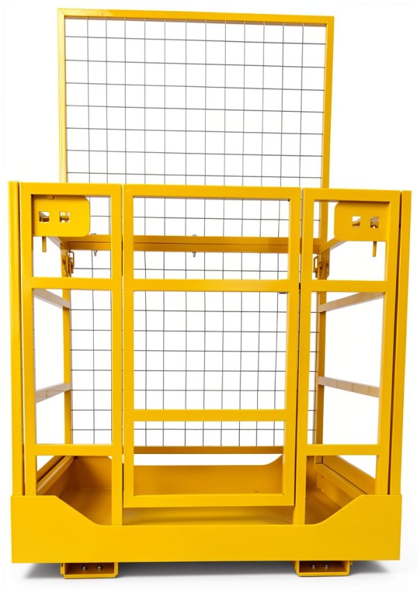Forklift Safety Cage GarveeTech 1400lb Folding Platform Yellow-0