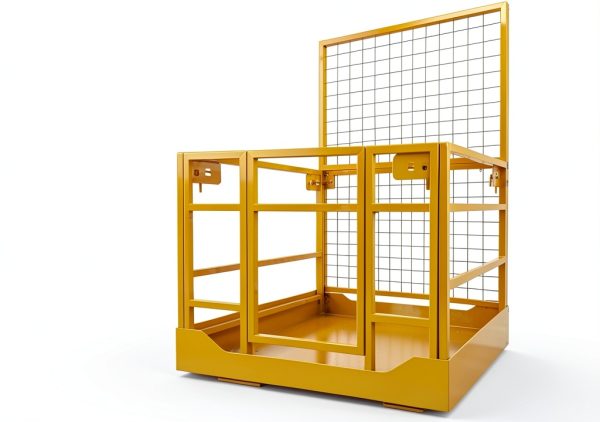 Forklift Safety Cage GarveeTech 1400lb Folding Platform Yellow-4