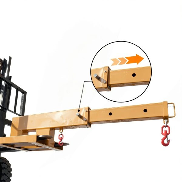 Forklift Jib Boom Crane 5500lb Capacity GAMINA KAVISI Forklift Boom-3