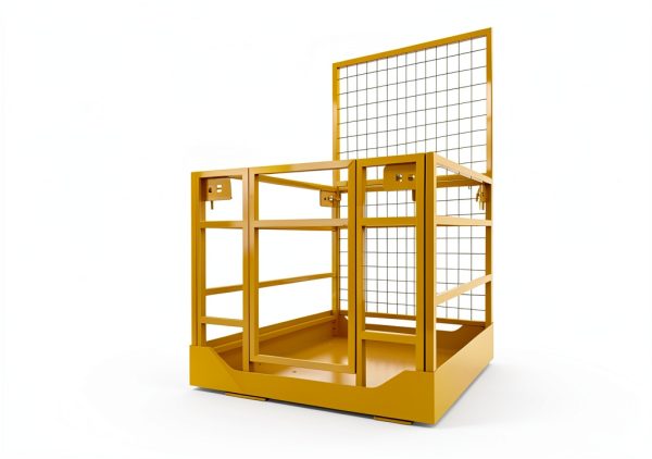 Forklift Safety Cage GarveeTech 1400lb Folding Platform Yellow-1