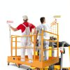 45"x43" Forklift Safety Cage 1400LBS Capacity 4 Wheels Forklift Man Basket, Work Platform Forklift Aerial Platform 2 People Collapsible Lift Basket for Lifting Loader-1