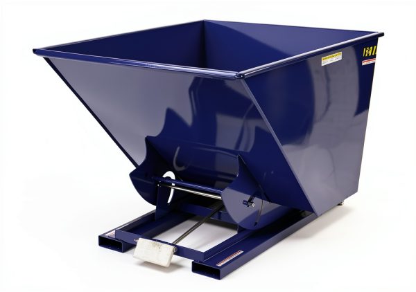 Vestil D-200-HD Steel Heavy Duty Self Dump Hopper 2 cu yd 6000 lb Blue-1
