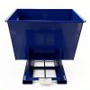 Vestil D-200-HD Steel Heavy Duty Self Dump Hopper 2 cu yd 6000 lb Blue-2