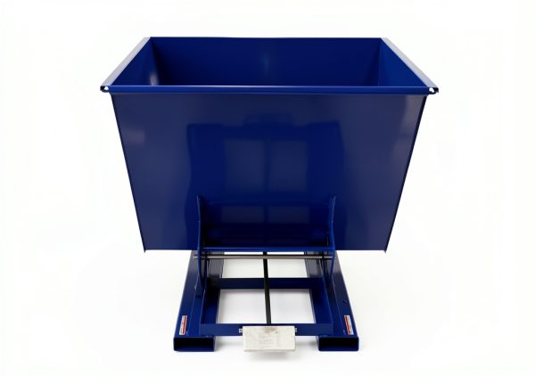Vestil D-200-HD Steel Heavy Duty Self Dump Hopper 2 cu yd 6000 lb Blue-2