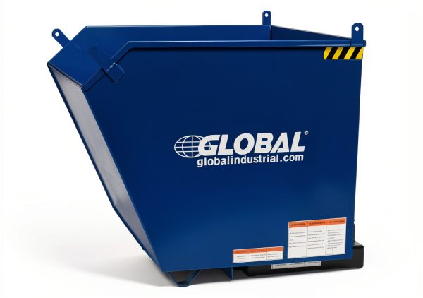 Low-Profile Self-Dumping Forklift Hopper Global Industrial 6000lb-4