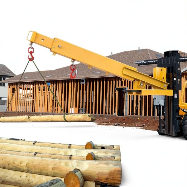 Forklift Crane 6000lb Capacity Jib Boom Yellow by YINTATECH-7