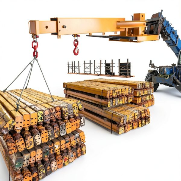 Forklift Crane 6000lb Capacity Jib Boom Yellow by YINTATECH-4