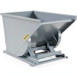Global Industrial Forklift Hopper 2 Cu Yd Gray Duty Dumping-0