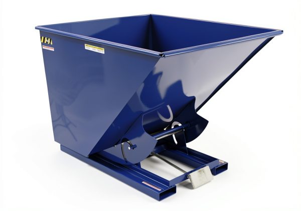 Vestil D-200-HD Steel Heavy Duty Self Dump Hopper 2 cu yd 6000 lb Blue-0
