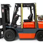 Full Forklift Cab Enclosure Vinyl by FEIMOSI Universal Fit Orange-0
