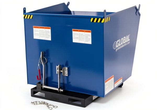 Low-Profile Self-Dumping Forklift Hopper Global Industrial 6000lb-7