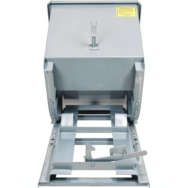 Global Industrial Forklift Hopper 2 Cu Yd Gray Duty Dumping-3
