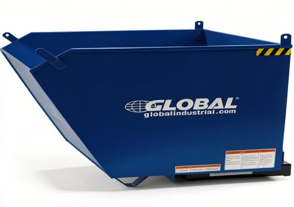 Low-Profile Self-Dumping Forklift Hopper Global Industrial 6000lb-0