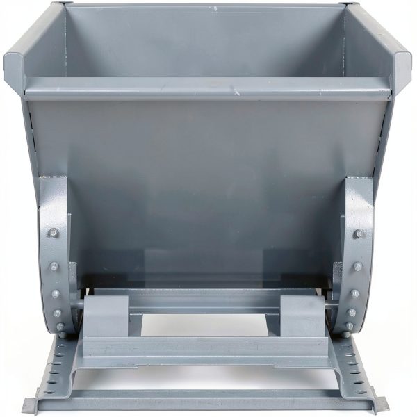Global Industrial Forklift Hopper 2 Cu Yd Gray Duty Dumping-1