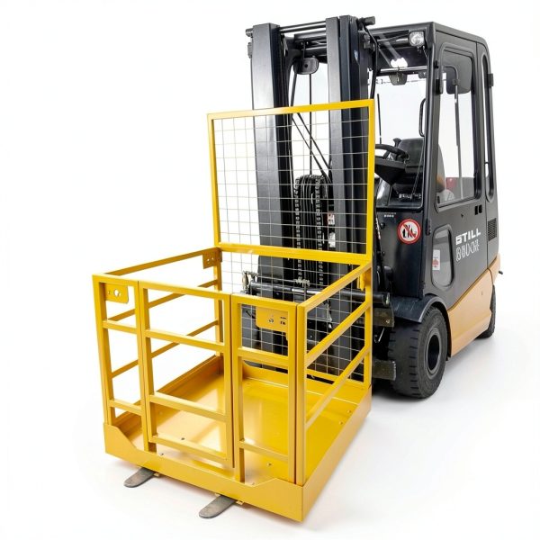 Forklift Safety Cage GarveeTech 1400lb Folding Platform Yellow-5